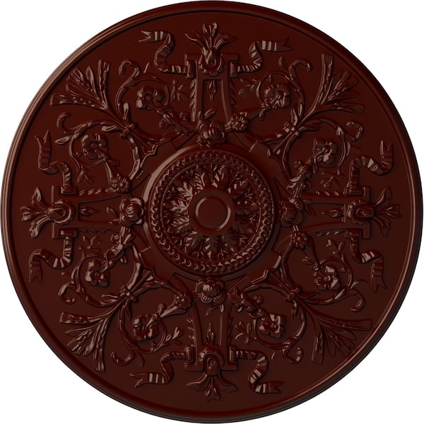 Ekena Millwork Versailles Ceiling Medallion (Fits Canopies up to 3 1/4"), 33"OD x 1 3/4"P, Brushed Mahogany CM33VEBMF - main